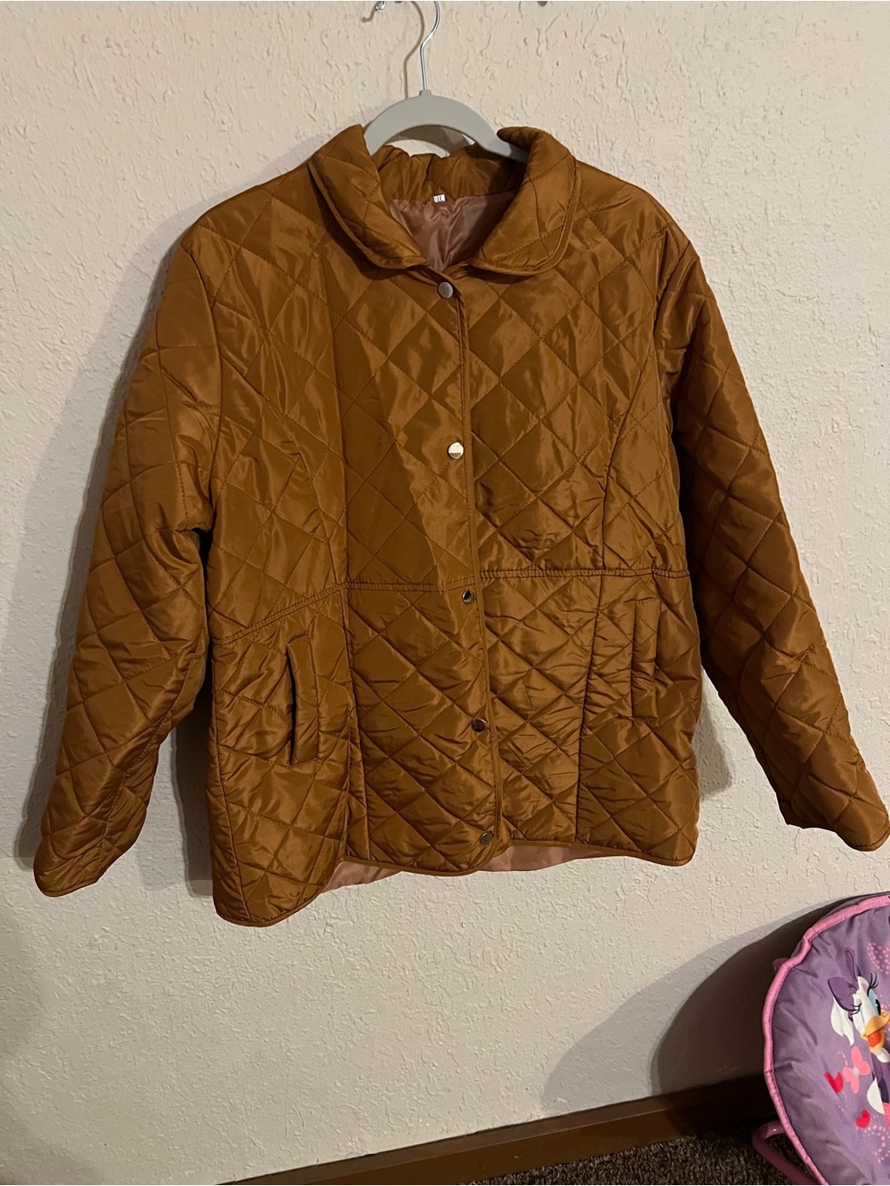 Women's Quilted Puffer Jacket in Brown